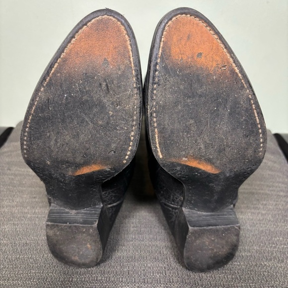 Bronco Made in USA Western Cowboy Style WM1950 Boots-Black-Leather-Men Size 10 - Picture 8 of 8